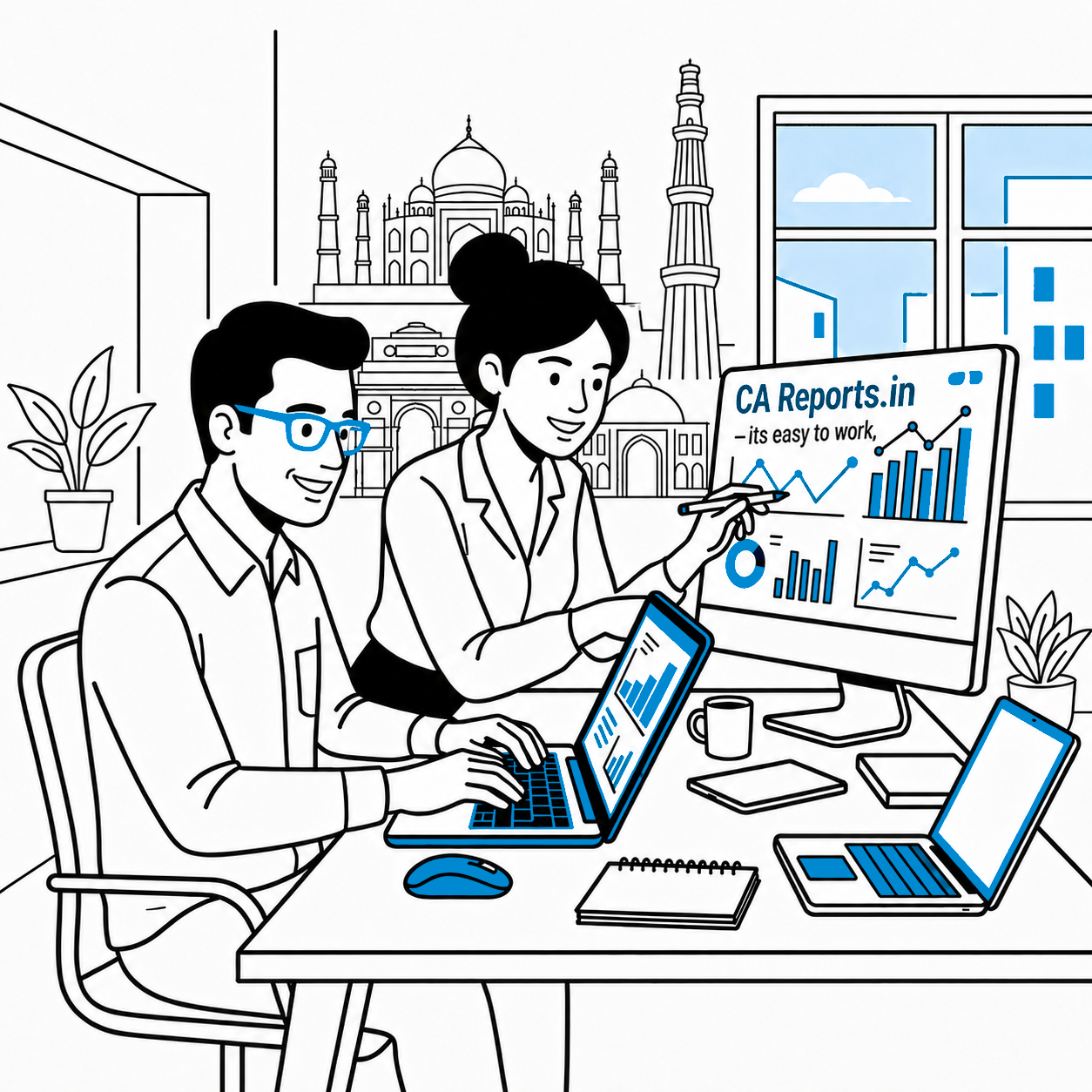 GST Abhilekh Team Dashboard Illustration